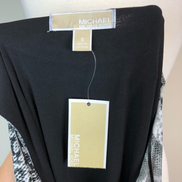  NWT Michael Kors Snakeskin Color Block Dress - Picture 6 of 7
